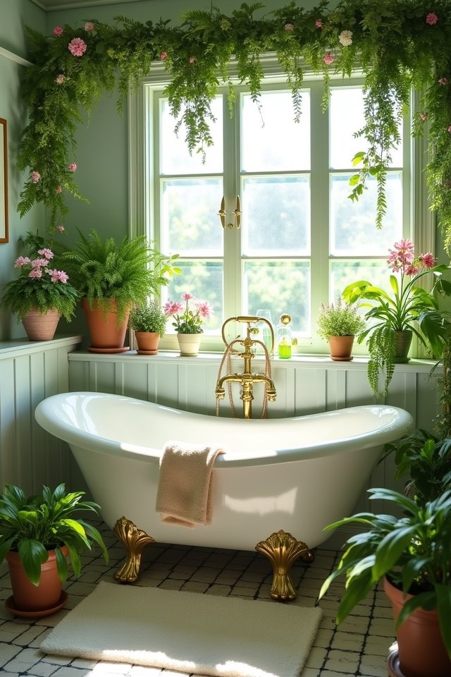 transform bathroom with greenery