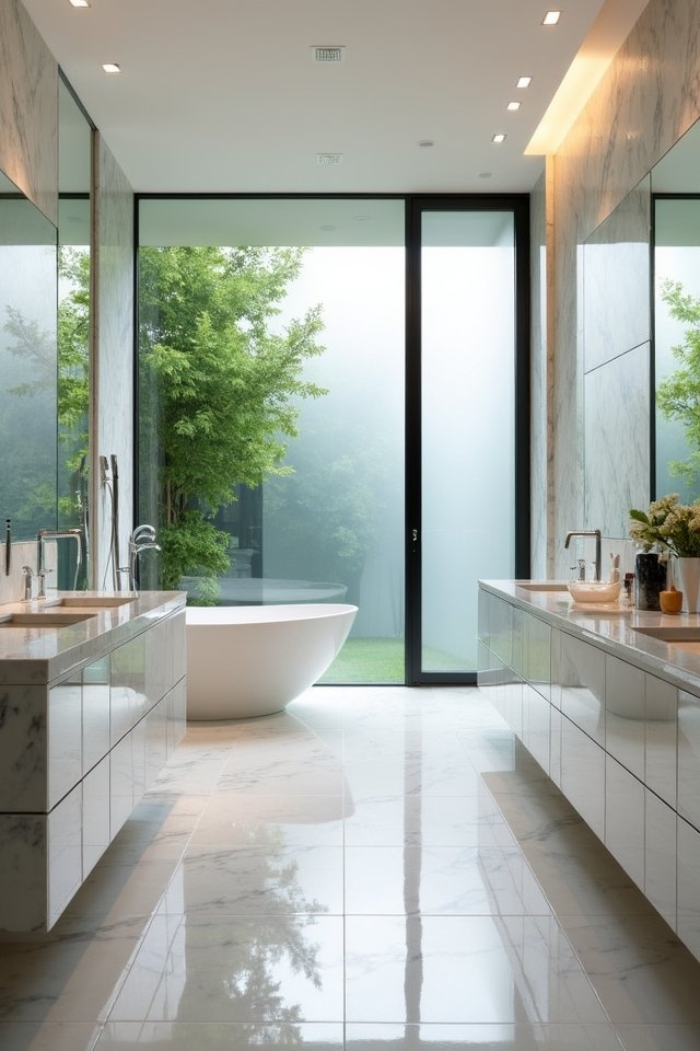 transform bathroom with mirrors
