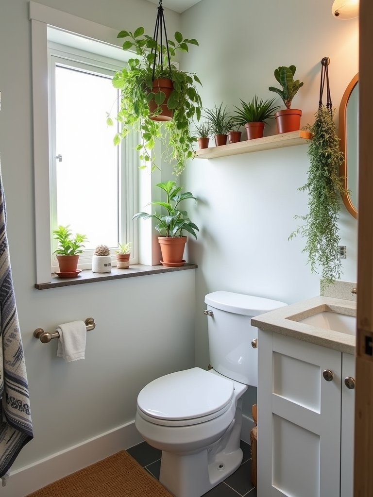 transform bathroom with plants