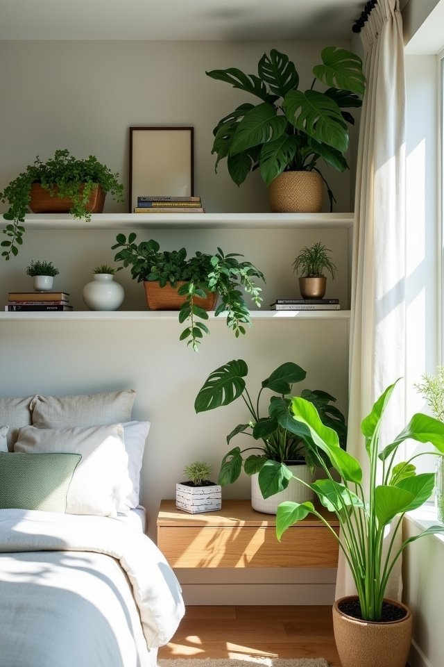 transform bedroom with plants