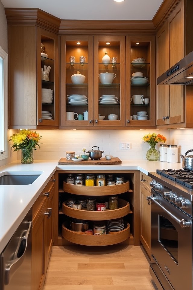 transform corner cabinets creatively