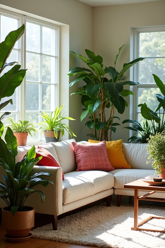 transform living room with greenery