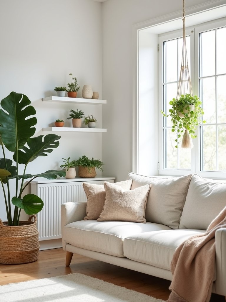 transform living room with greenery