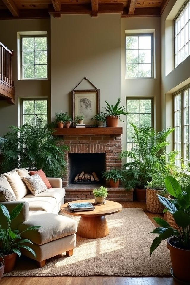 transform living room with plants