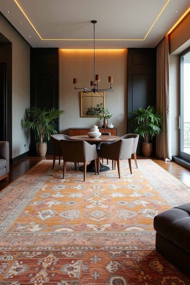 transform spaces with rugs