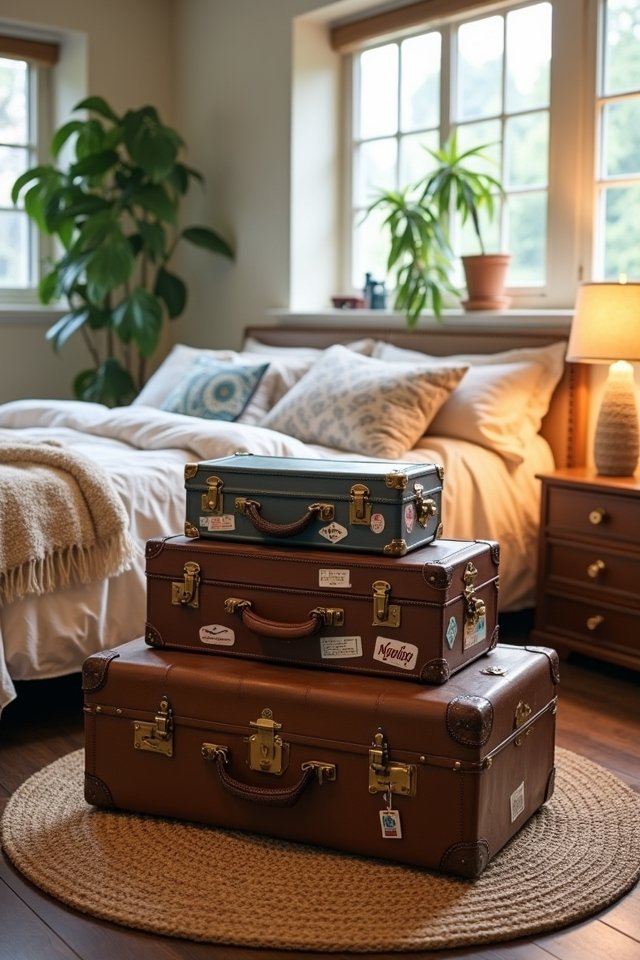 transform suitcases into storage