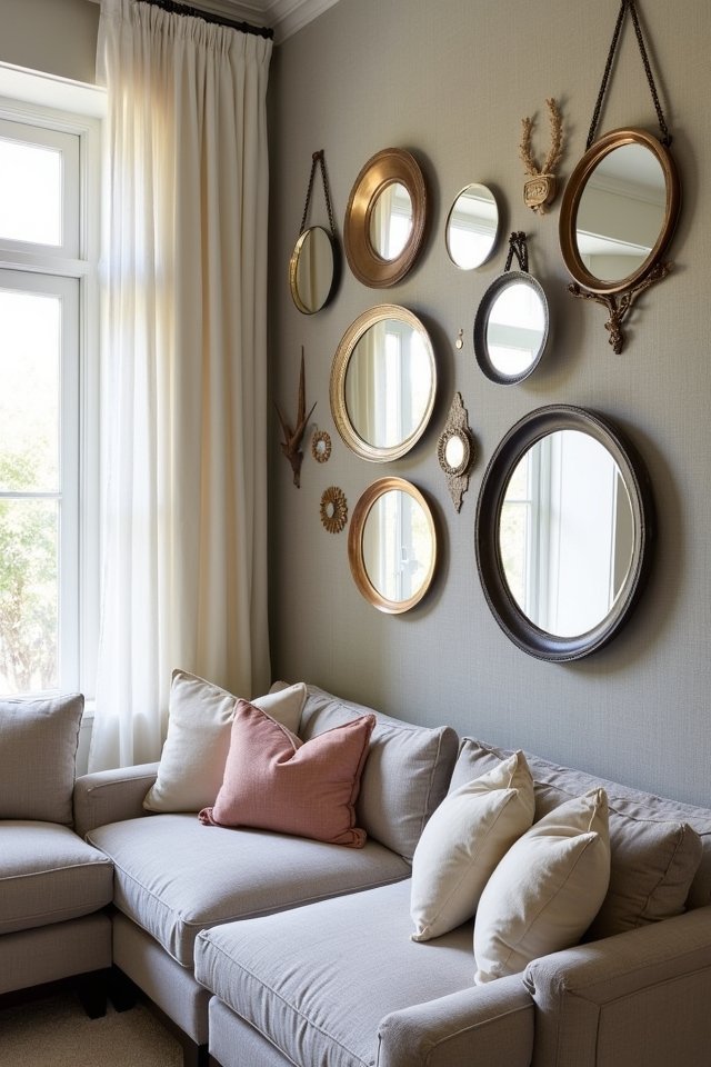 transform wall with mirrors