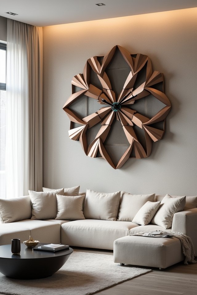 transformative 3d wall clock