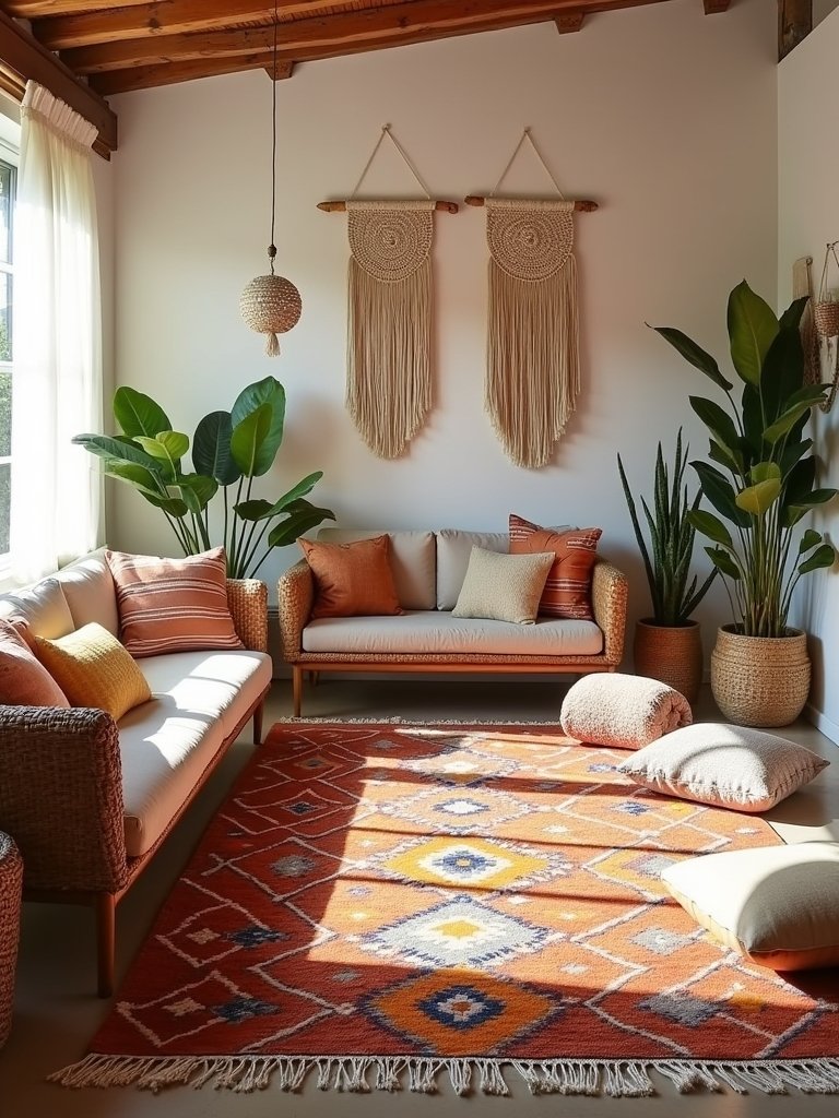 transformative bohemian statement rugs