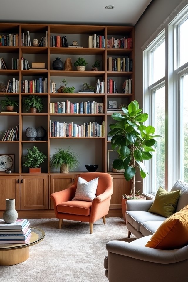 transformative floor to ceiling bookshelves