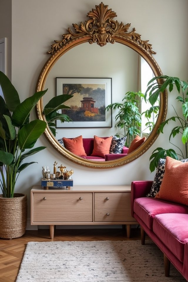 transformative round mirror decor