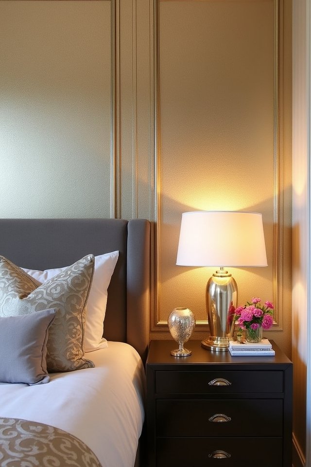 transformative shimmering metallic wallpaper