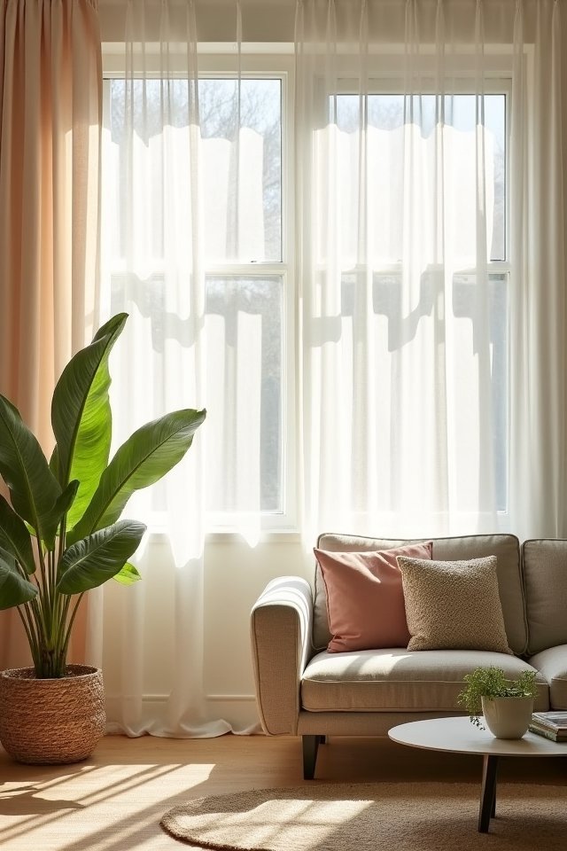 translucent curtains inviting atmosphere