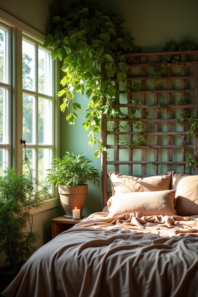 trellis with climbing plants