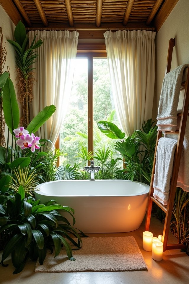tropical beach bathroom retreat