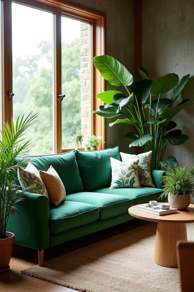 tropical botanical living room