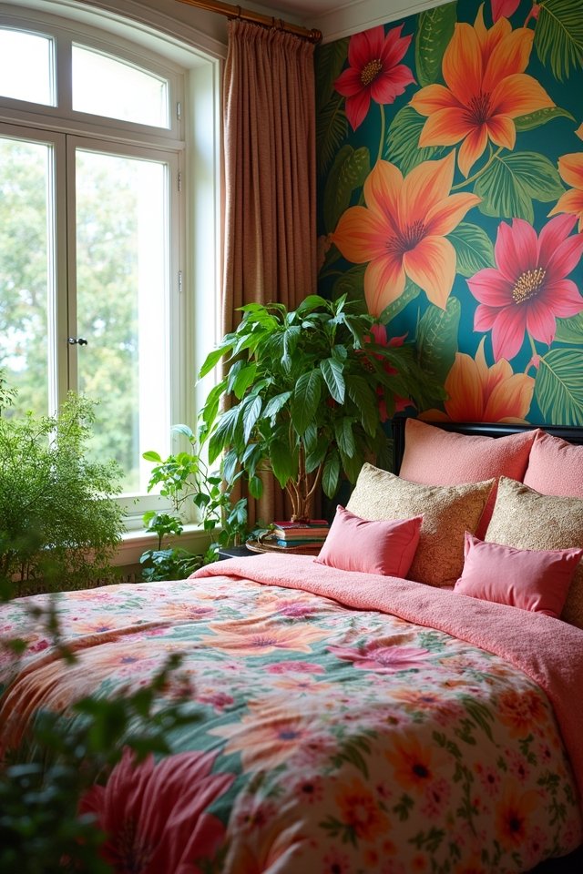 tropical floral wallpaper paradise