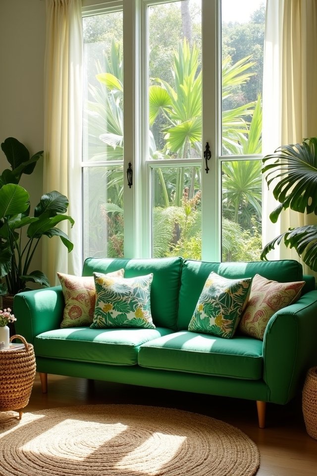 tropical living room oasis