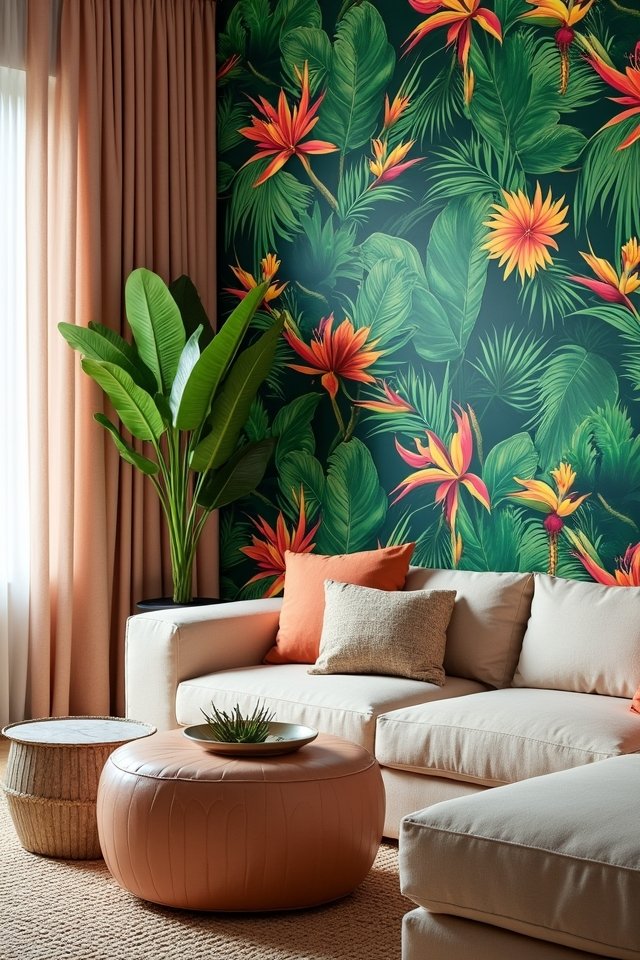 tropical living room transformation