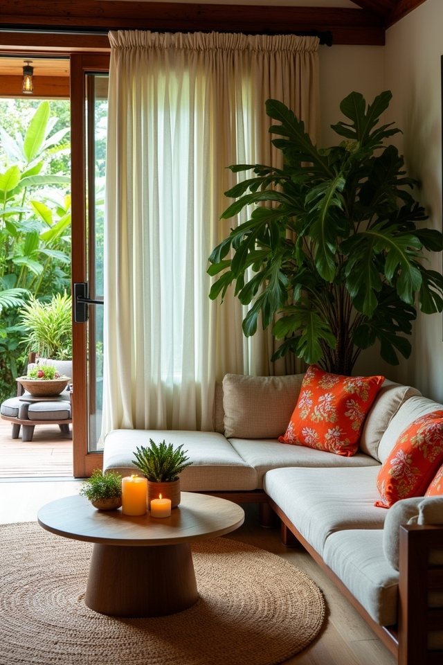 tropical outdoor living space