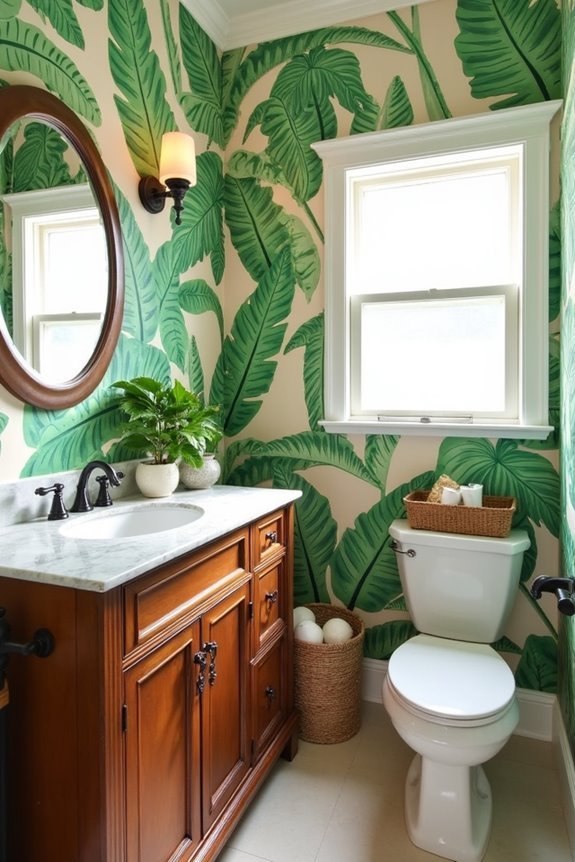 tropical paradise bathroom decor