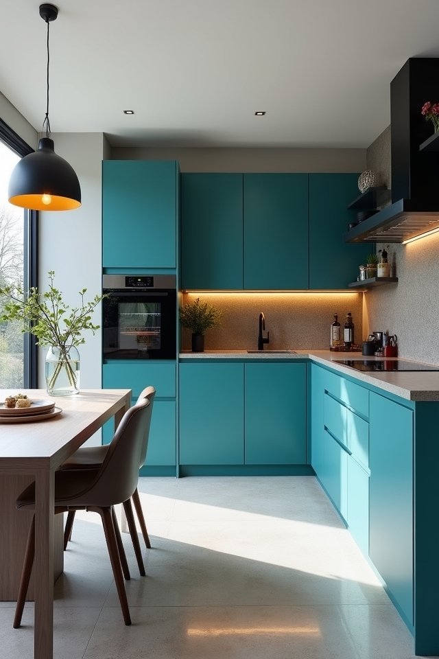 turquoise and charcoal elegance