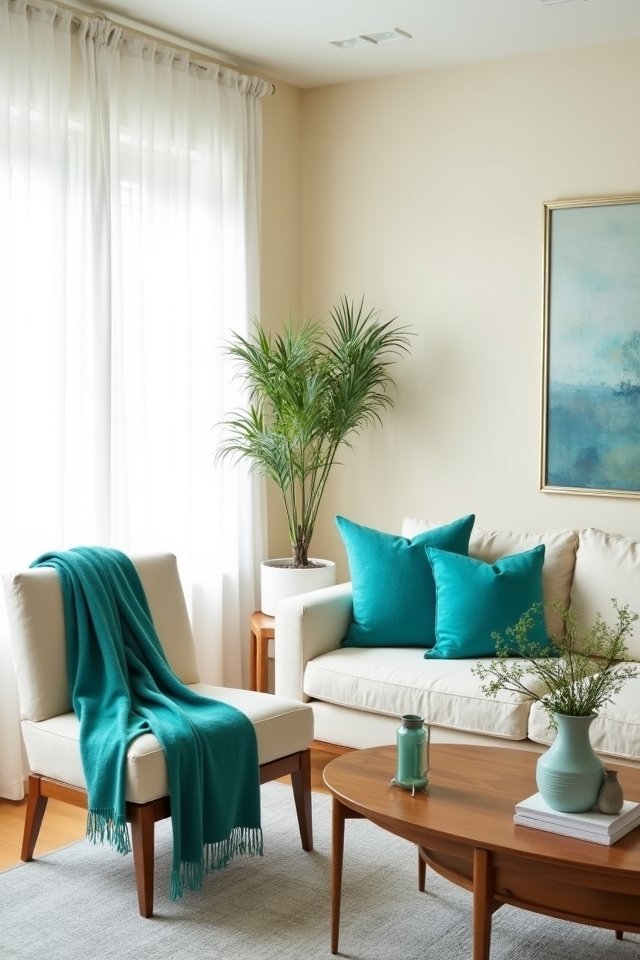 turquoise and neutral harmony