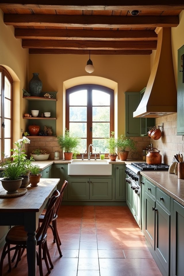 tuscan kitchen vibrant decor