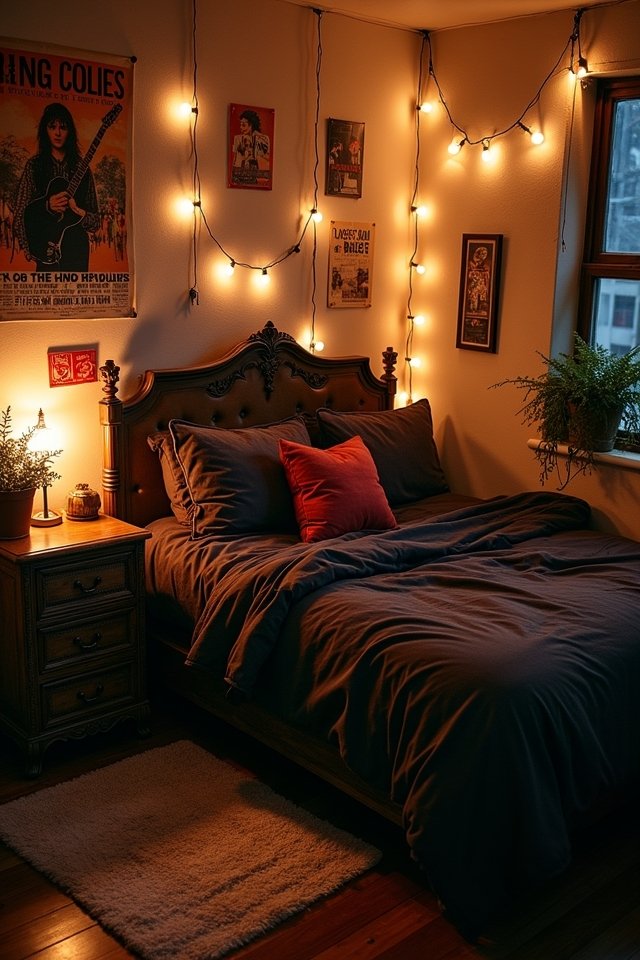 twinkling string lights ambiance