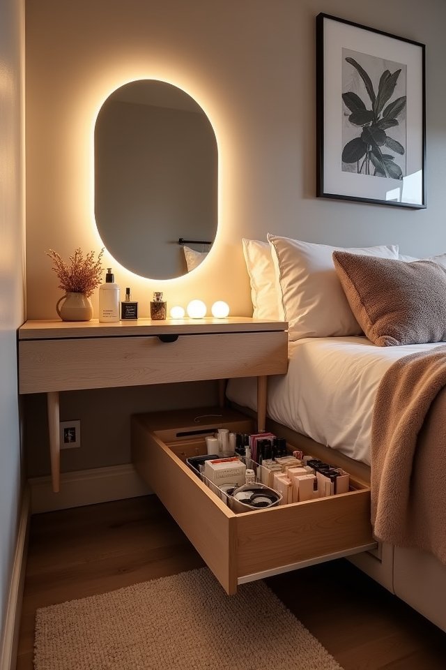 under bed beauty storage solutions
