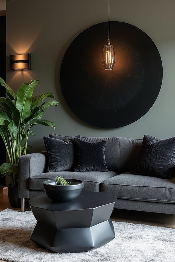 unique black decor accents