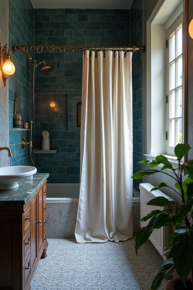 unique decorative shower rods