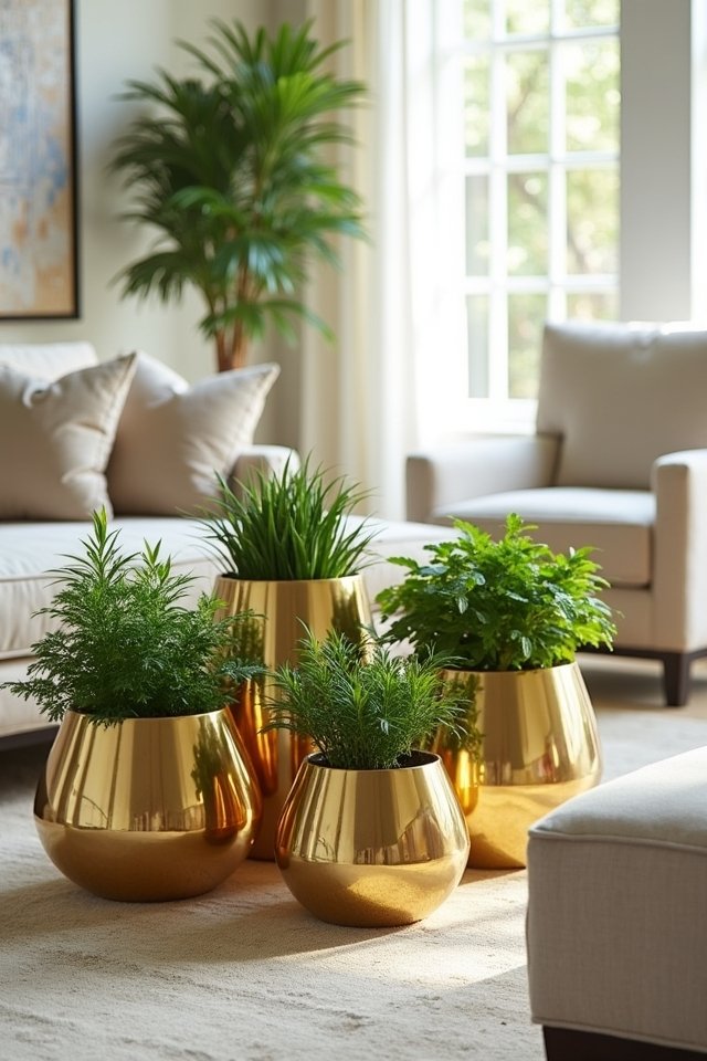 unique gold planter selection