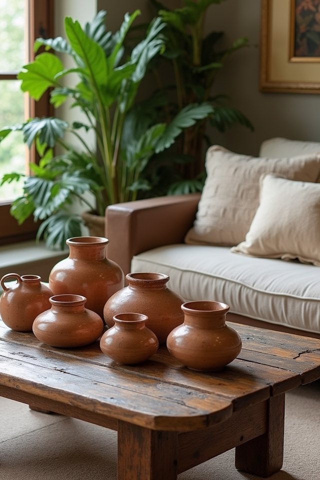 unique handcrafted pottery accents