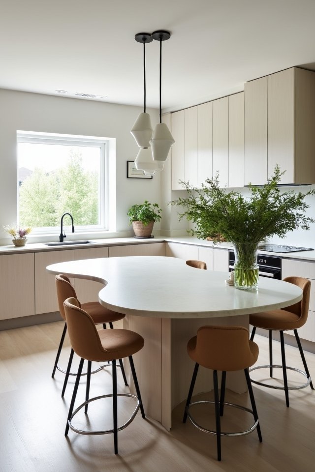 unique kitchen island shapes