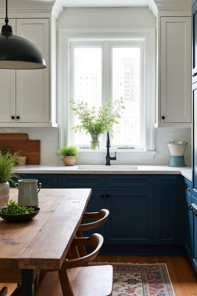 unique two tone cabinet styles