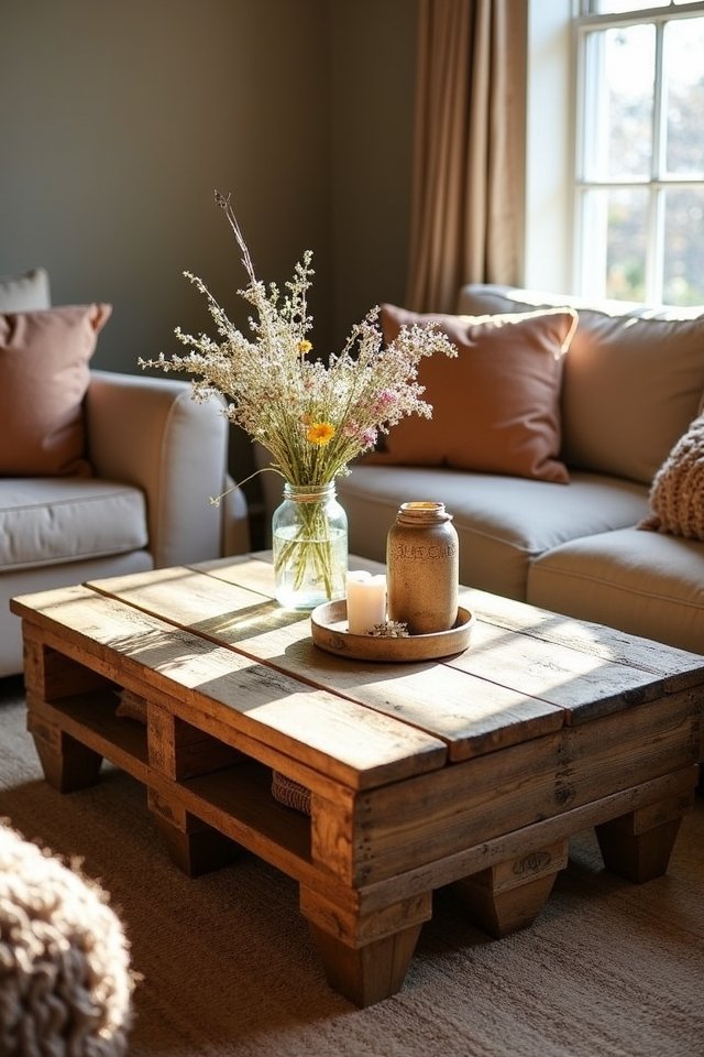 upcycled rustic coffee table