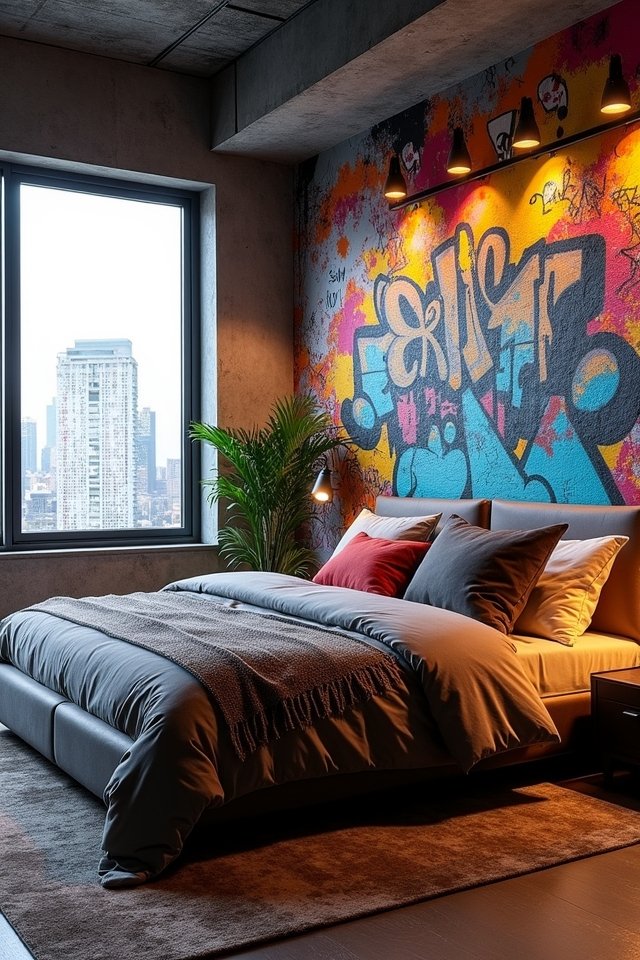 urban vibrant graffiti wallpaper
