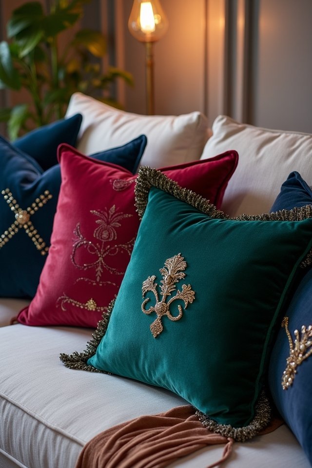 velvet meets metallic elegance