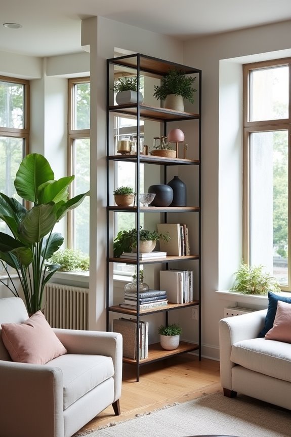 versatile open shelving units