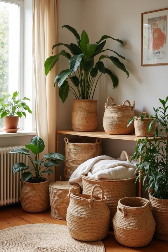 versatile woven basket storage