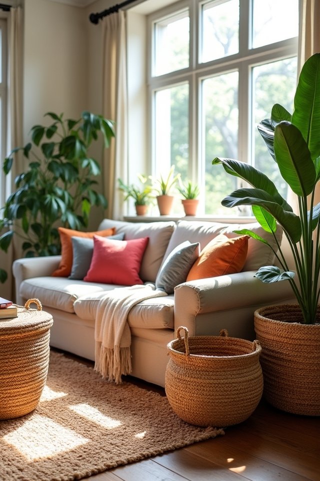 versatile woven basket storage