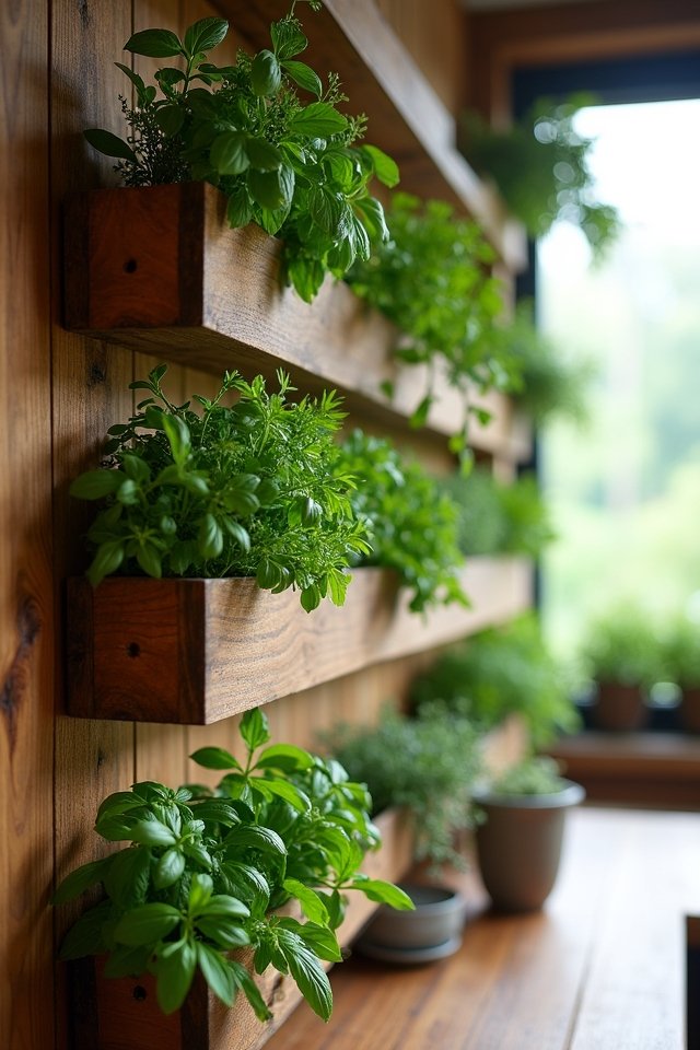vertical herb garden installation