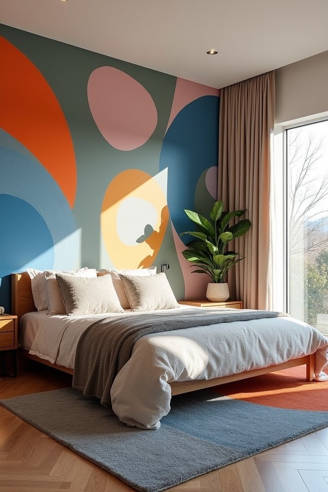 vibrant abstract bedroom designs