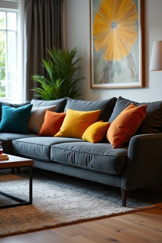 vibrant accent pillows transform
