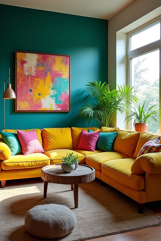 vibrant accent wall colors