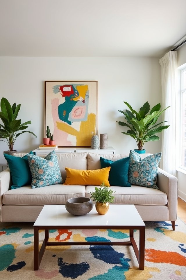 vibrant accessories brighten spaces