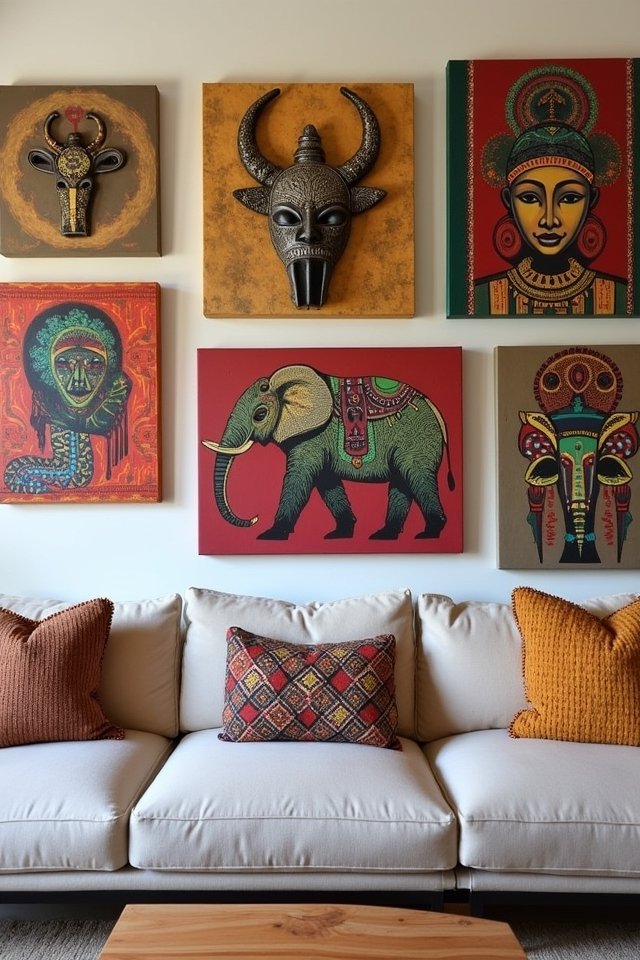 vibrant african inspired wall art