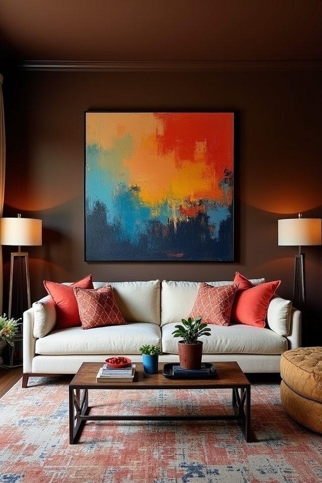 vibrant art for dark walls