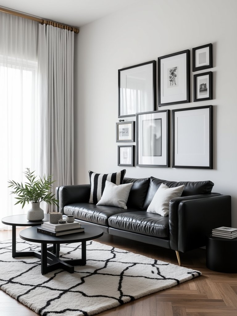 vibrant artistic gallery wall